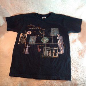 WILDWOOD PRODUCTIONS T-Shirt The History of Western Sculpture 90s Vintage